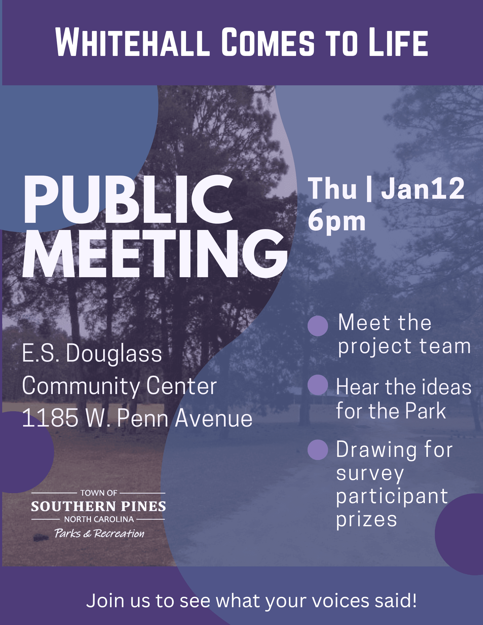 Image of Whitehall-Town Meeting Jan 12