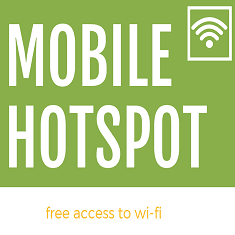 Mobile Hotspot at Library parking lot