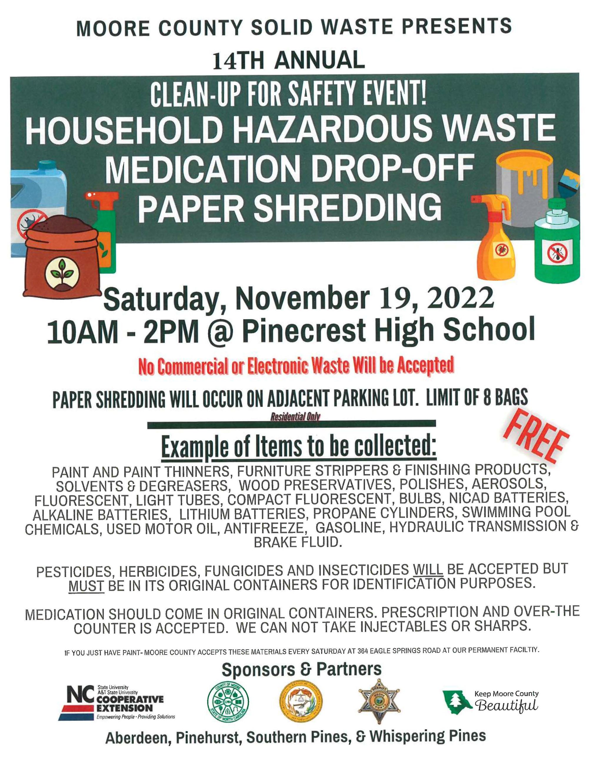 Flyer-14th Annual HHW Collection Event